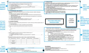 Fragment formularza wniosku o wydanie prawa jazdy z zaznaczonymi polami i miejscem na zdjęcie.