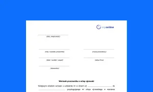 Formularz wniosku o urlop ojcowski z polami do wypełnienia.