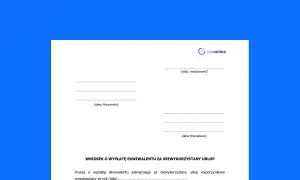 Fragment wniosku o ekwiwalent za niewykorzystany urlop z logo rcponline.