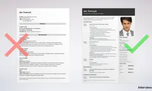 Zdjęcie przedstawia fragment CV z danymi kontaktowymi, wykształceniem, doświadczeniem i umiejętnościami kandydata.